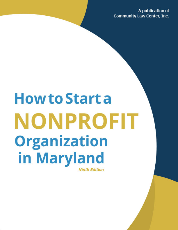 Manual Cover for How to Start a Nonprofit Organization in Maryland