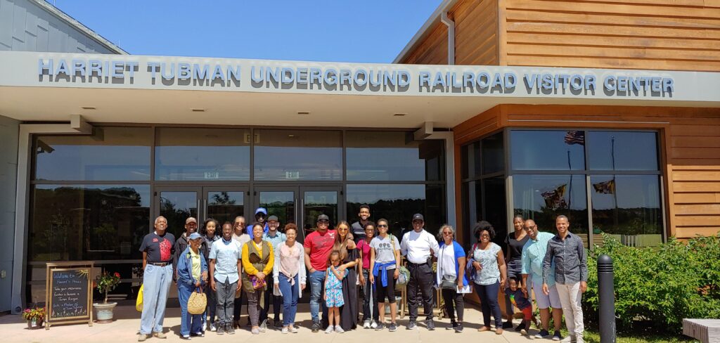 A group shot from BMore NOMA visit to Harriet Tubman Visitors Center