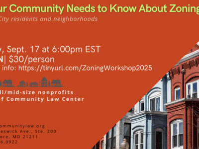 Graphic for workshop entitled What Your Community Needs to Know About Zoning