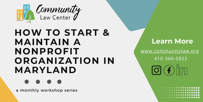 How to start a nonprofit organization in Maryland graphic